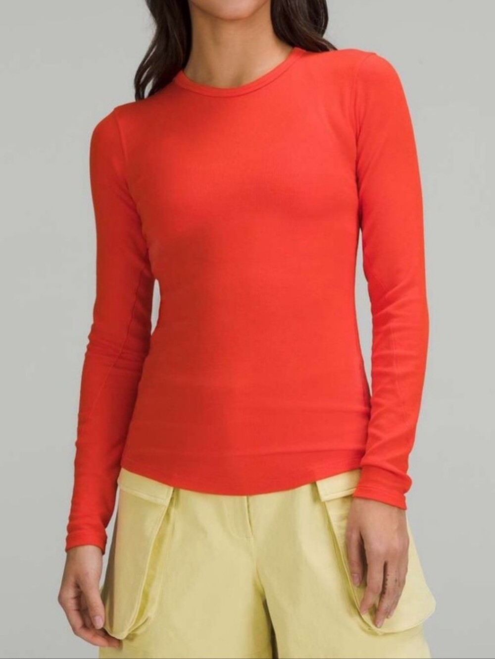 LULULEMON Hold Tight Long Sleeve Shirt in Solar Orange Size 6